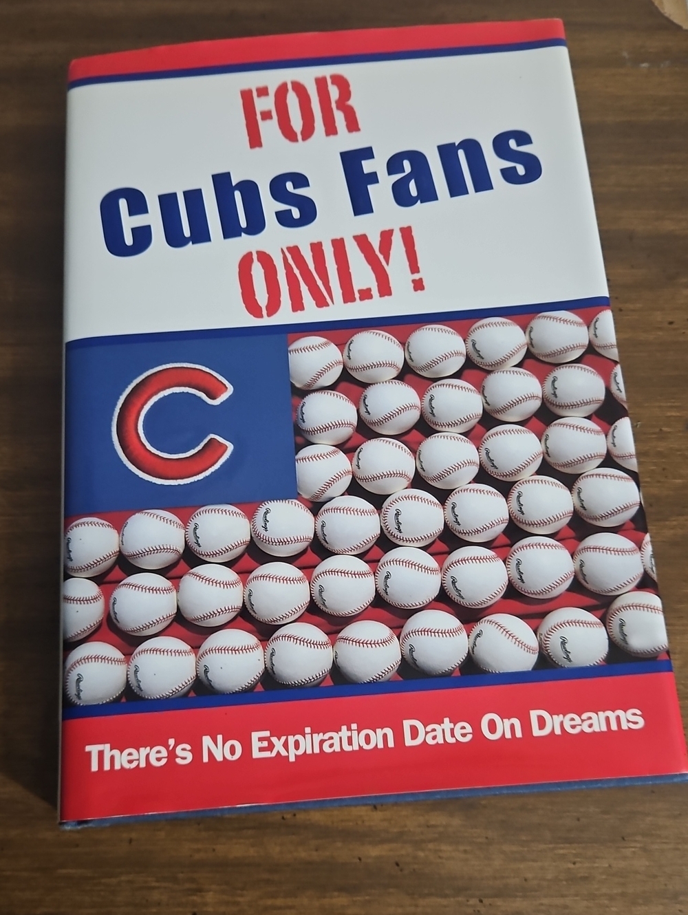 Cubs Fans Only! Baseball Themed Hardcover Journal - Red, White & Blue